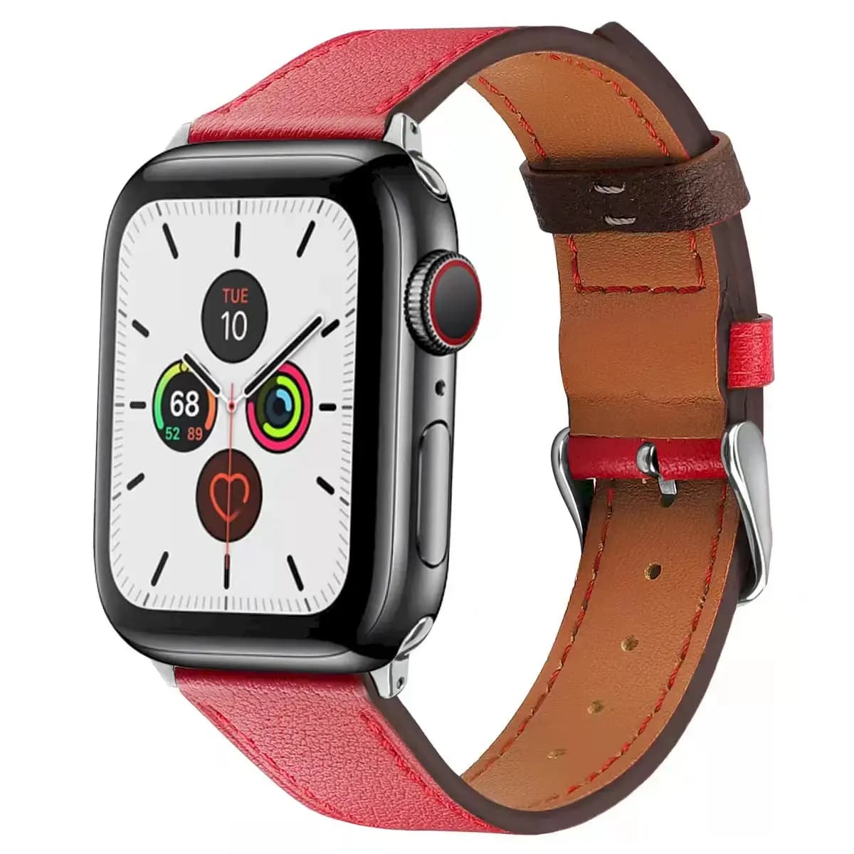 Fusion leather watch strap for Apple Watch 42/44 mm, red