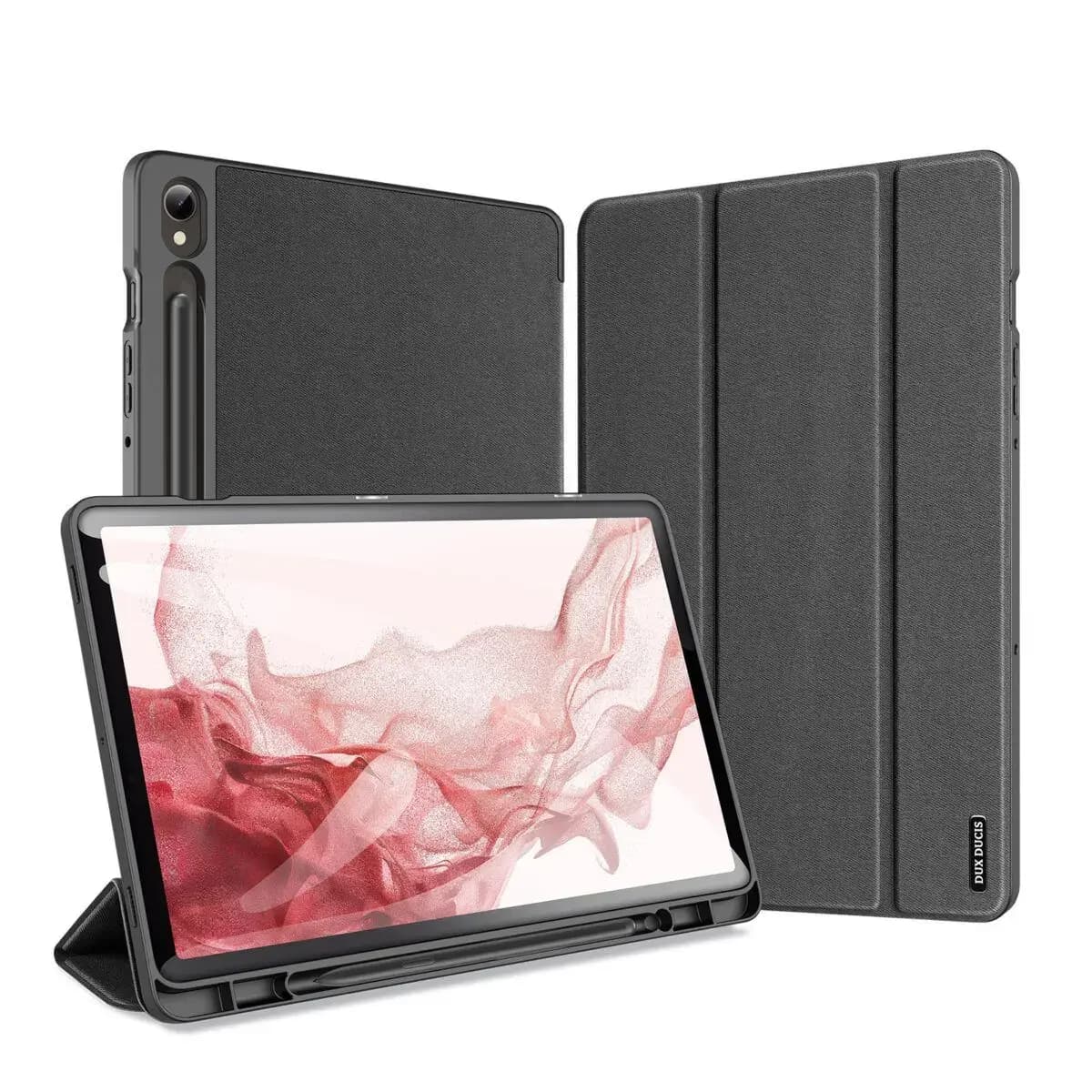 Dux Ducis Trifold MagSafe raamatkaas Samsung Galaxy Tab S9 Ultra, must