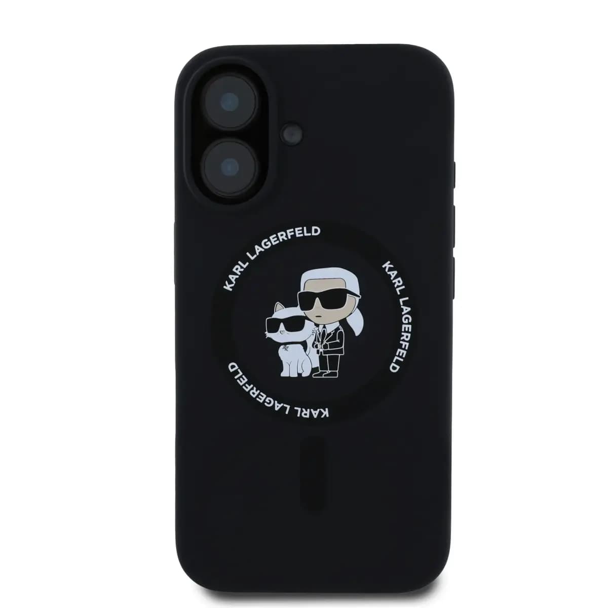 Чехол Karl Lagerfeld Liquid Silicone Karl And Choupette с MagSafe для iPhone 16