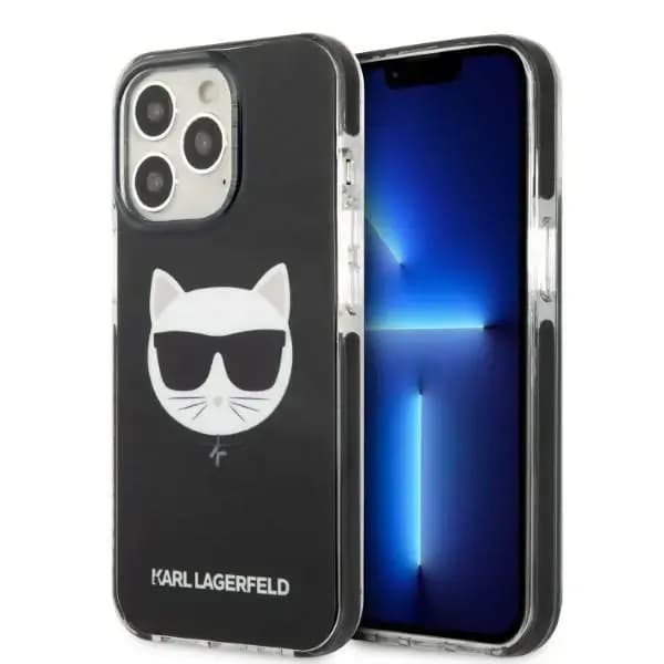 Karl Lagerfeld TPE Choupette Head phone case for iPhone 13 Pro, black