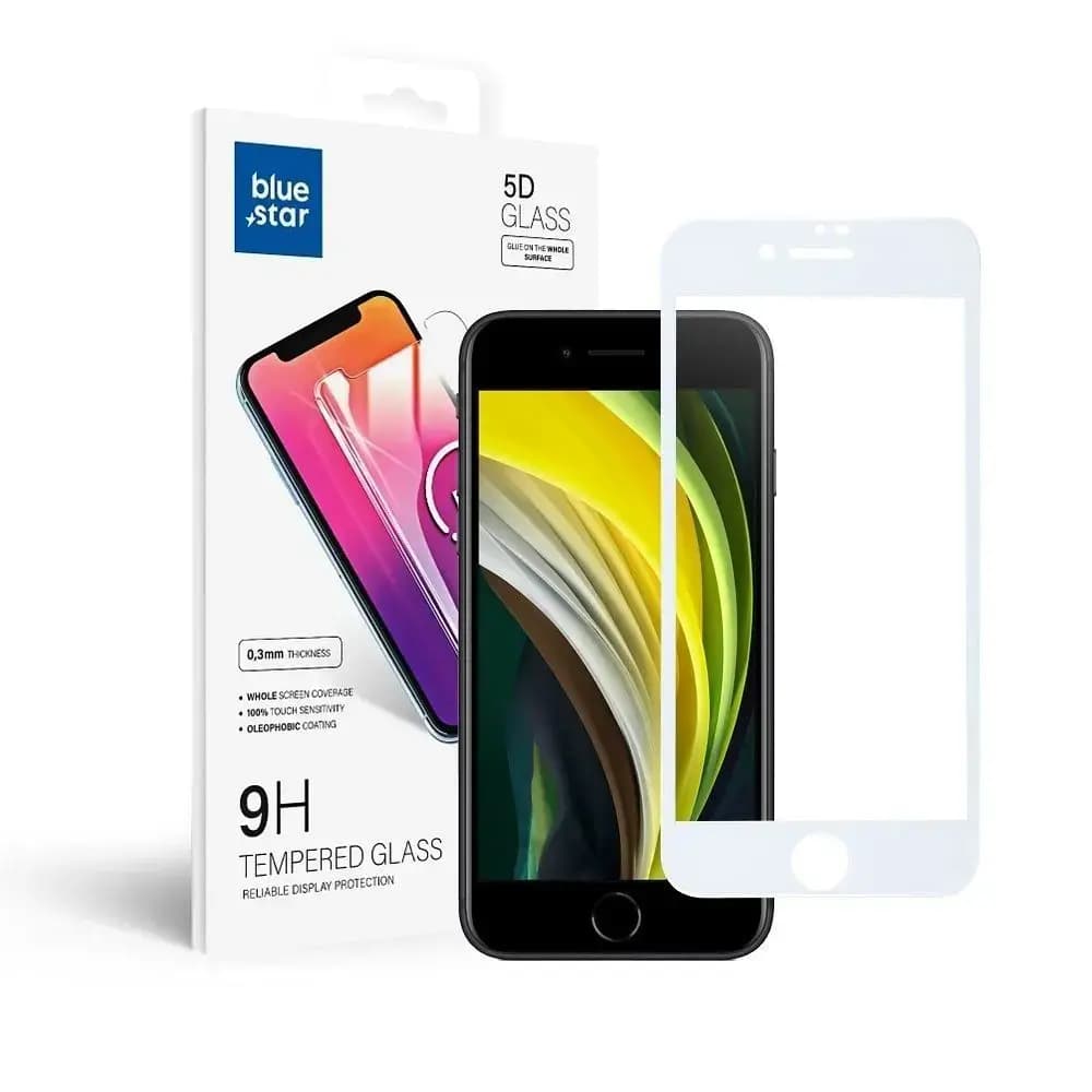 Blue Star 5D tempered glass for iPhone 7 / 8 / SE