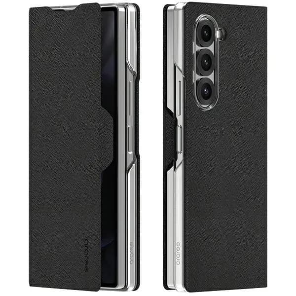Araree Bonnet Diary phone case for Samsung Galaxy Z Fold 6, black