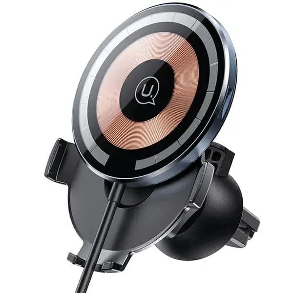 USAMS US-CD164 magnetiline autohoidik 15 W juhtmevaba laadimisega