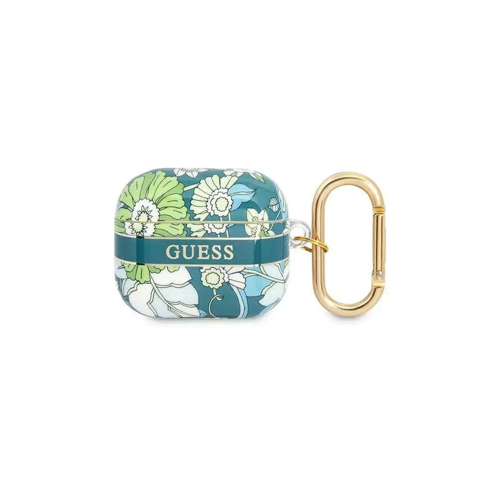 Guess GUA3HHFLN Flower case for AirPods 3, green