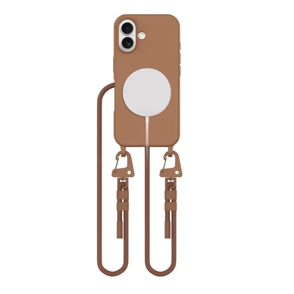 TECH-PROTECT MAGNECKLACE MagSafe telefoniümbris iPhone 16, pruun