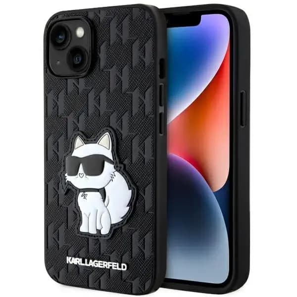 Karl Lagerfeld KLHCP14SSAKHPCK Saffiano Monogram Choupette telefoniümbris iPhone 14