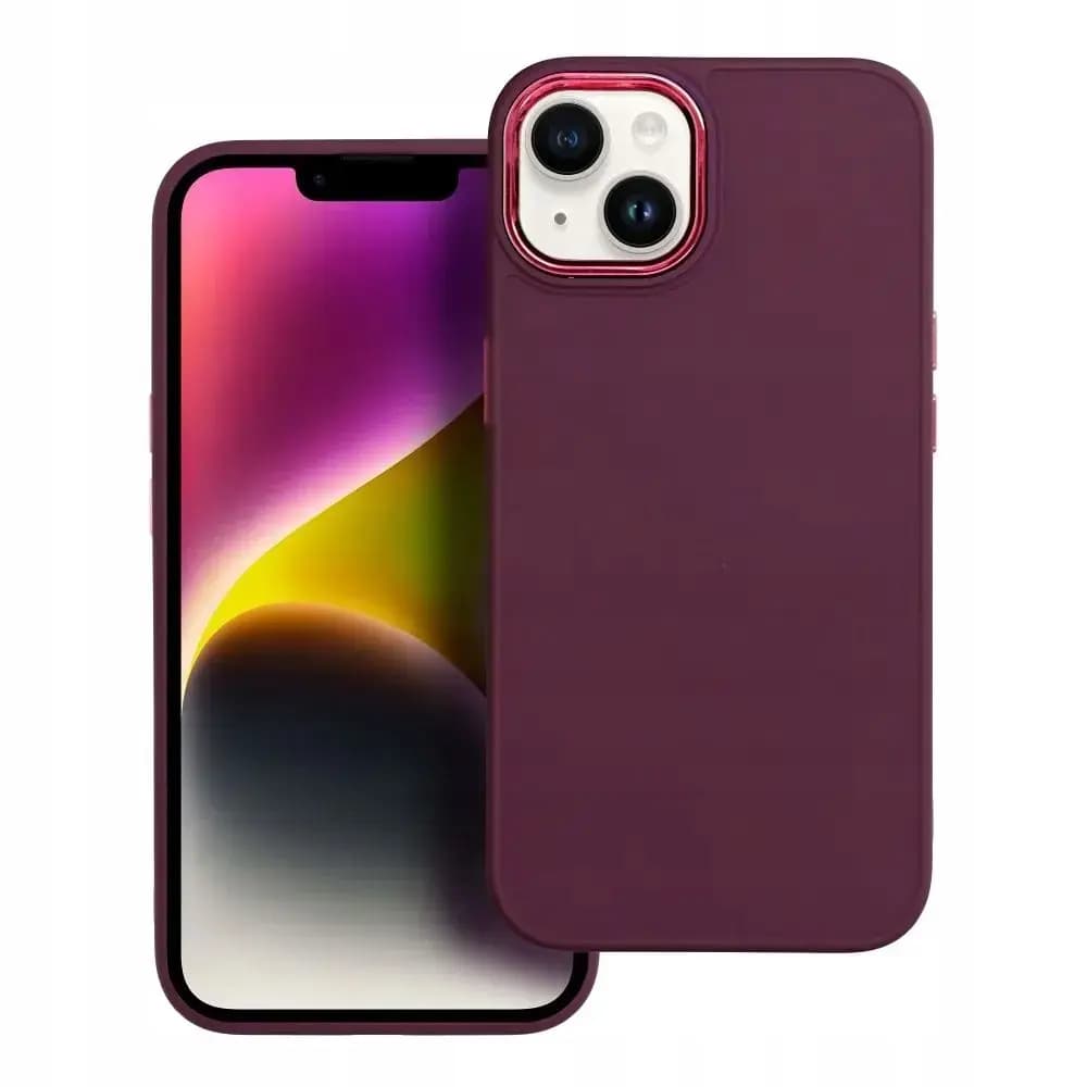 Fusion Frame Silicone phone case for iPhone 15 Plus, purple
