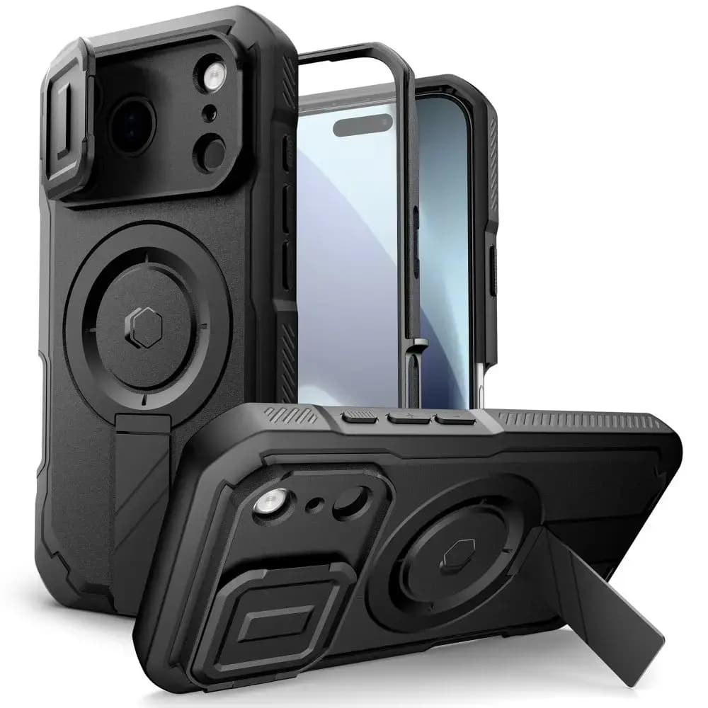Чехол Tech-Protect Kevlar с MagSafe для iPhone 17 Pro Max, чёрный