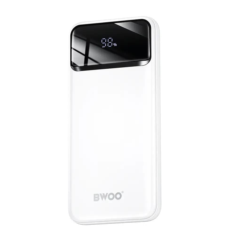 BWOO Ultra thin akupank 10 000 mAh, 22,5 W, valge