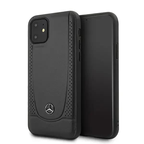 Mercedes MEHCP12SARMBK Leather Urban telefoniümbris iPhone 12 Mini, must