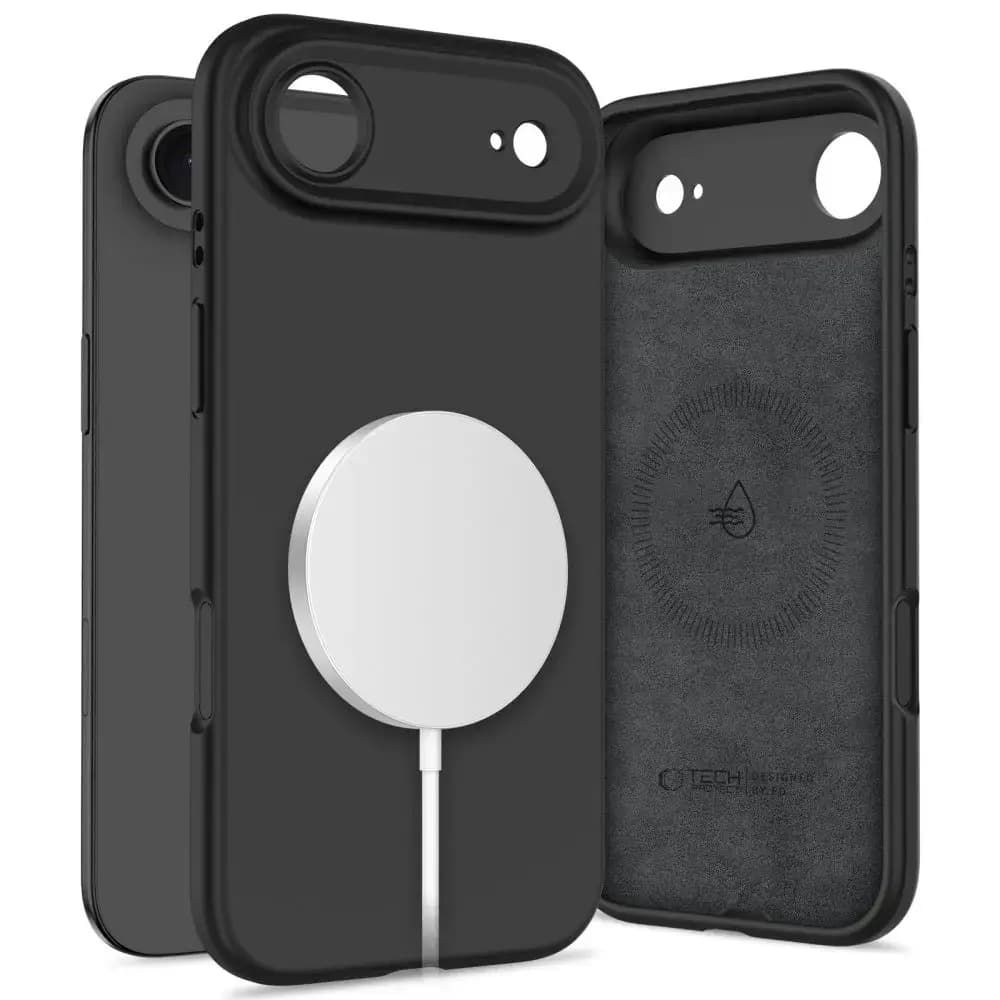 TECH-PROTECT Silicone phone case with MagSafe for iPhone 17 Air, black