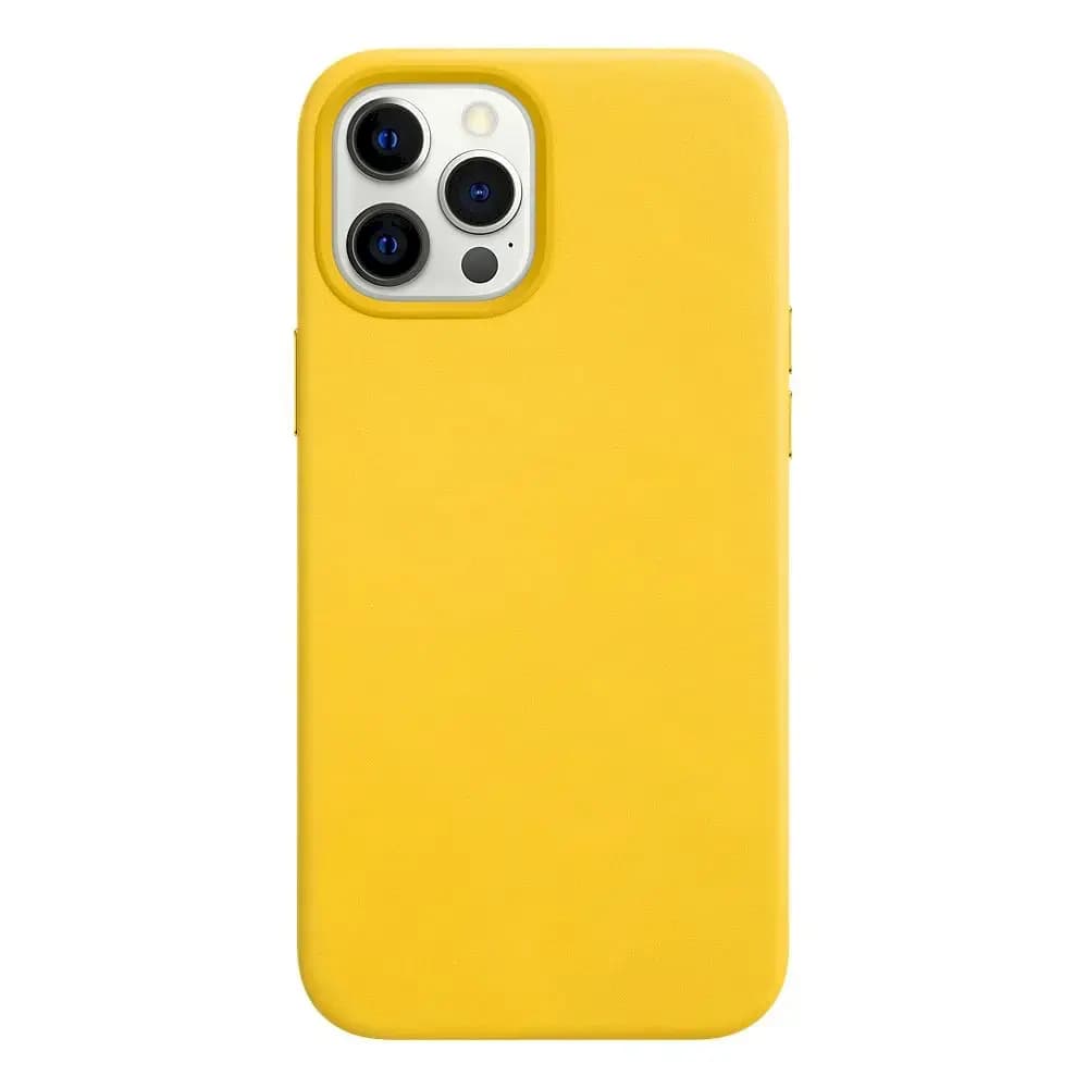 Fusion Eco Leather telefoniümbris iPhone 12 / 12 Pro, kollane