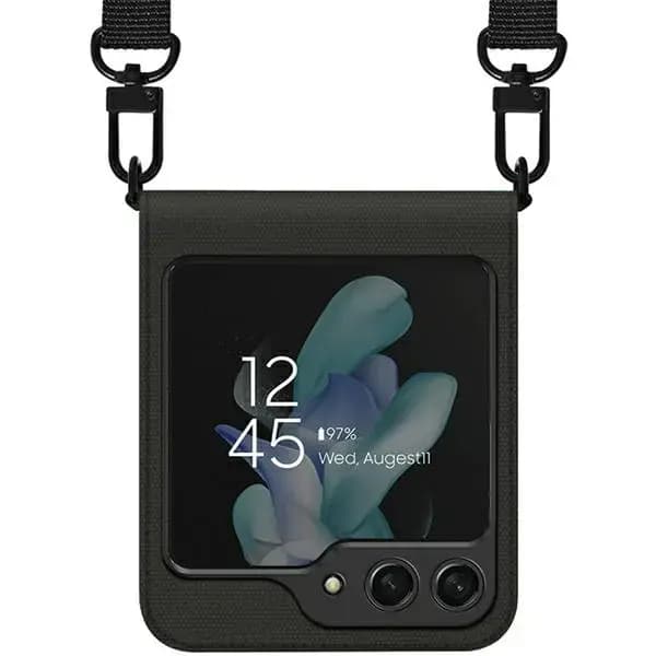 Чехол-книжка Araree Canvas для Samsung Galaxy Z Flip 5, чёрный