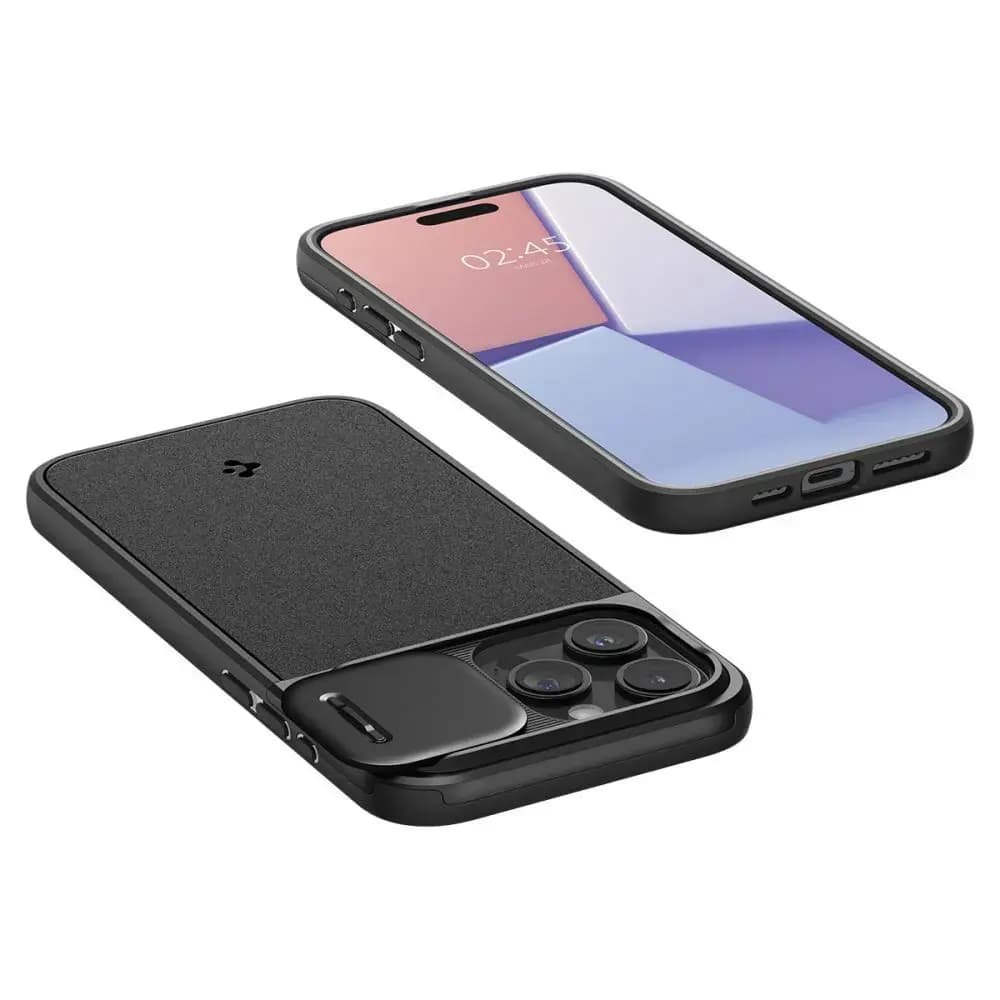 Чехол Spigen Optik Armor с MagSafe для iPhone 15 Pro, чёрный