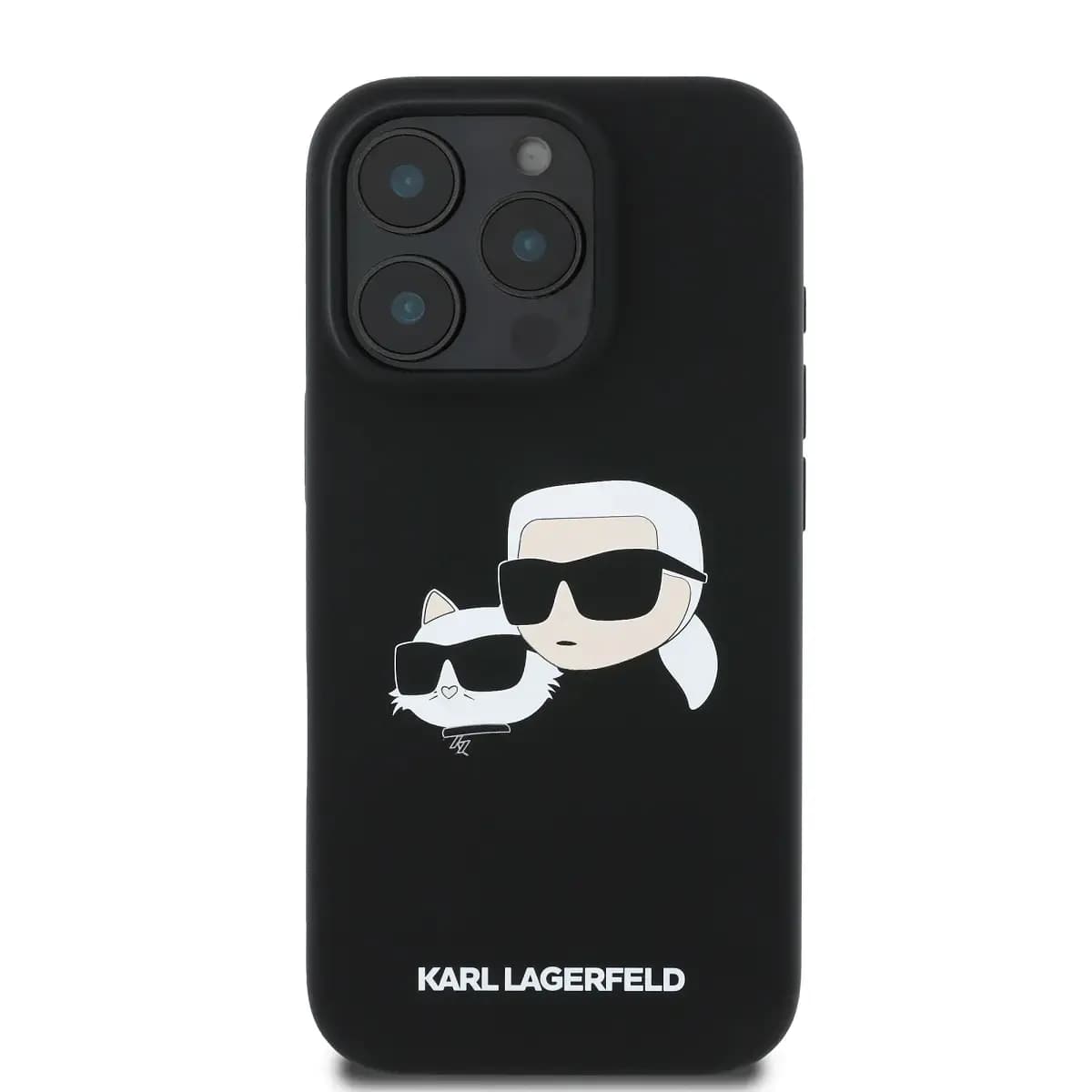 Karl Lagerfeld Liquid Silicone Double Heads MagSafe telefoniümbris iPhone 16 Pro