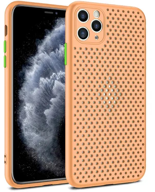 Fusion Breathe Silicone phone case for iPhone 12 Pro Max, orange