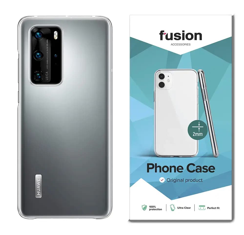Fusion Ultra Clear 2 mm telefoniümbris Huawei P40 Pro, läbipaistev