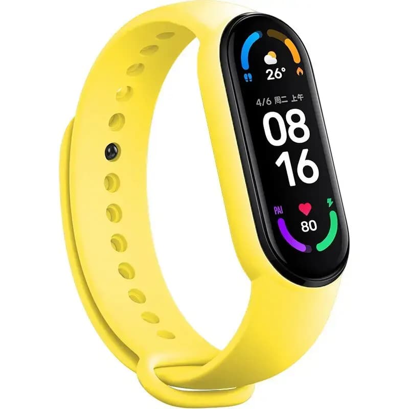 Fusion Wave silicone watch strap for Xiaomi Mi Band 3/4, yellow
