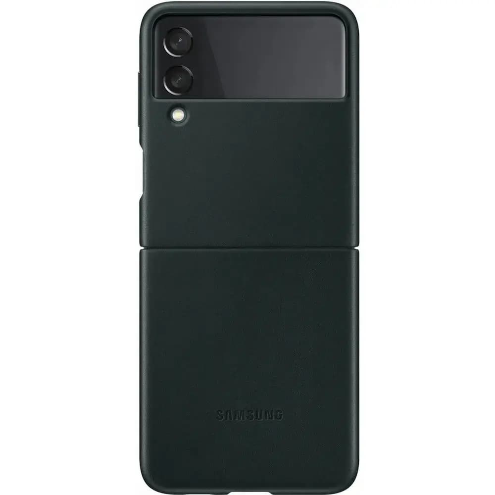 Чехол Samsung EF-VF711LGE Leather для Samsung Galaxy Z Flip 3, зелёный