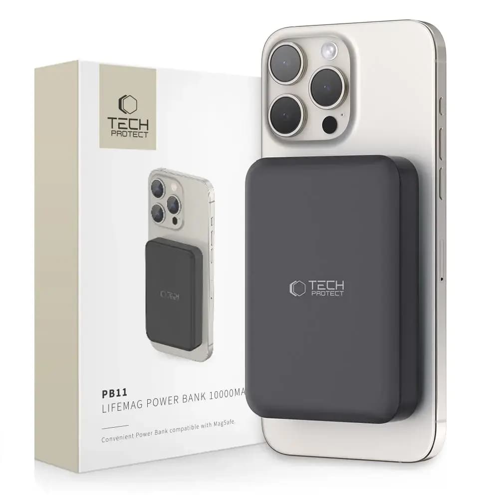 Tech-Protect LifeMag PB11 power bank 10,000 mAh, 18 W, MagSafe, black