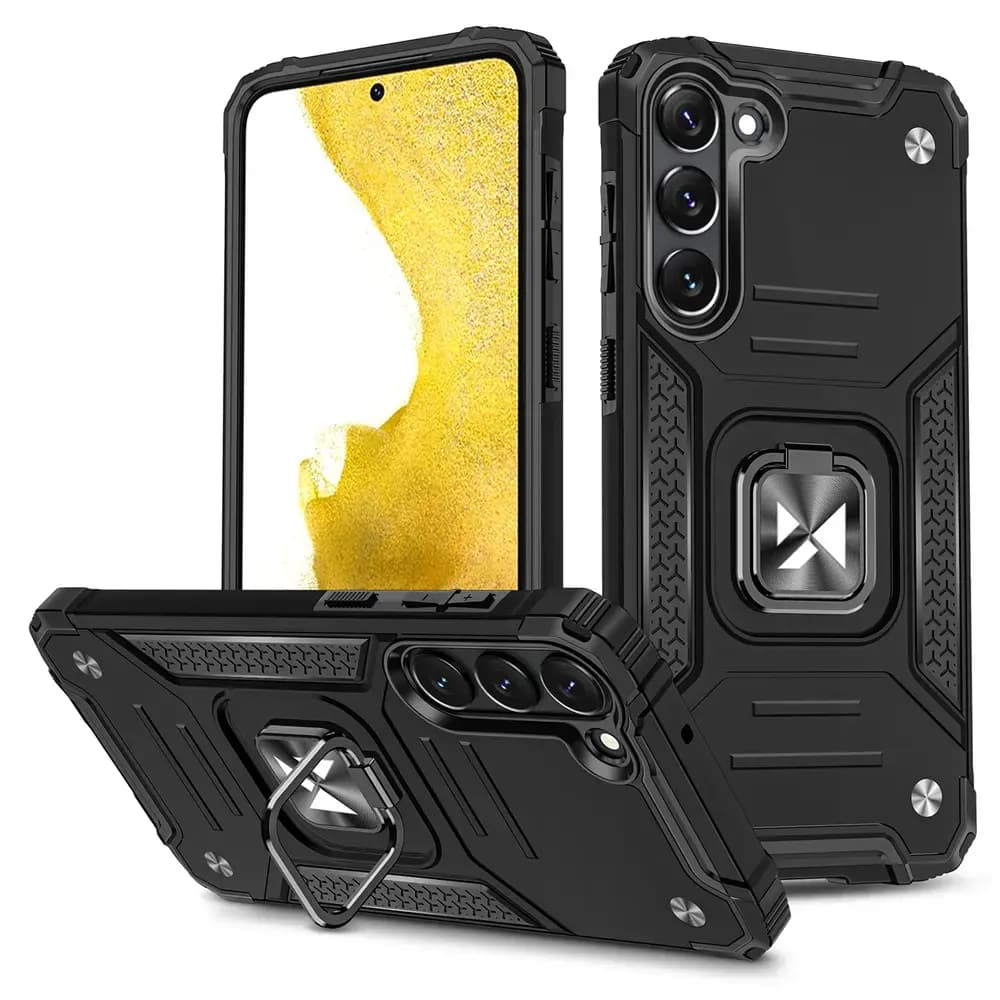 Wozinsky Ring Armor phone case for Samsung Galaxy S23, black