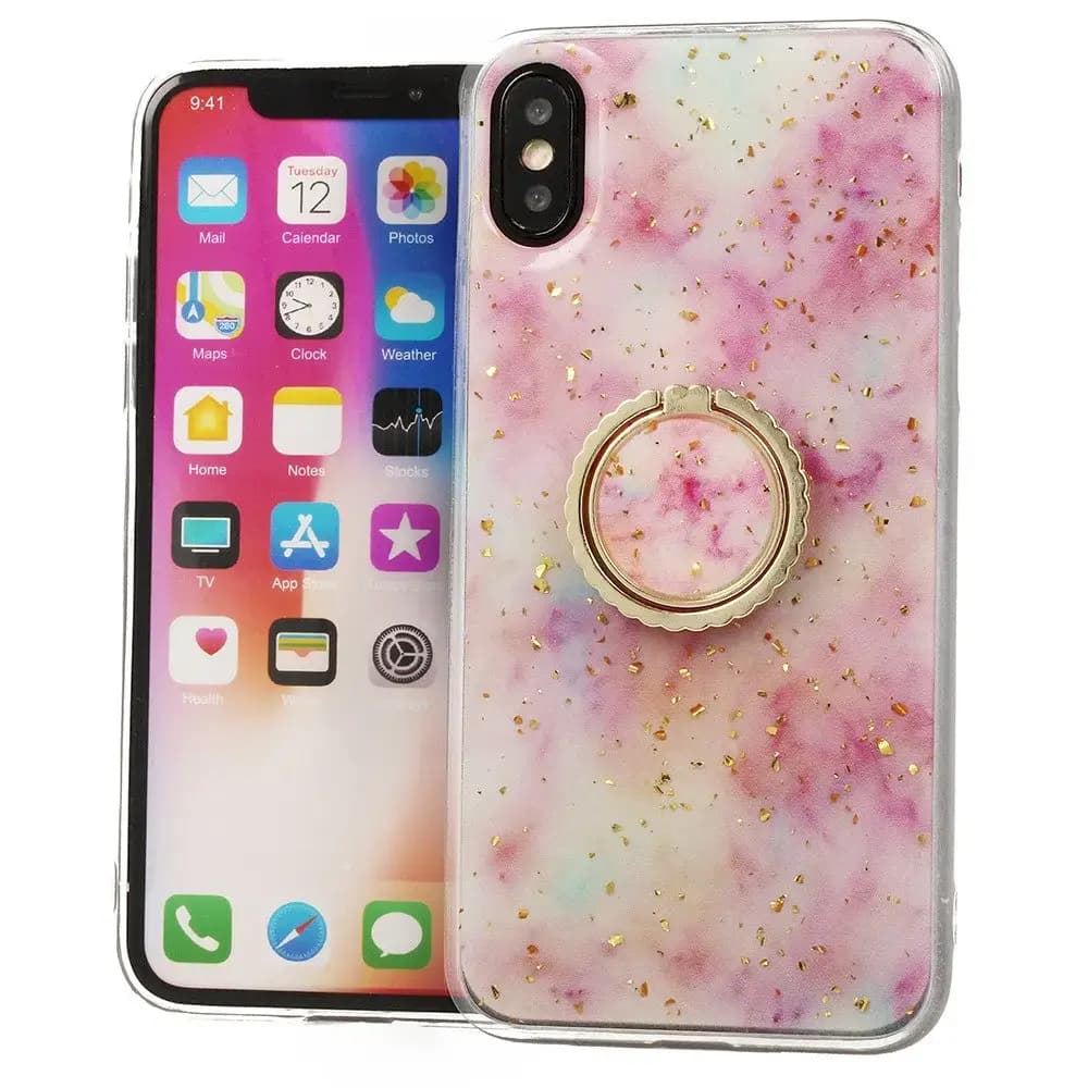 Fusion Marble Ring telefoniümbris iPhone 11 Pro, roosa