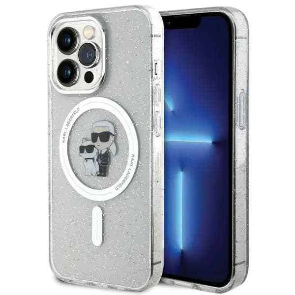 Чехол Karl Lagerfeld Karl&Choupette Glitter с MagSafe для iPhone 13 Pro / 13