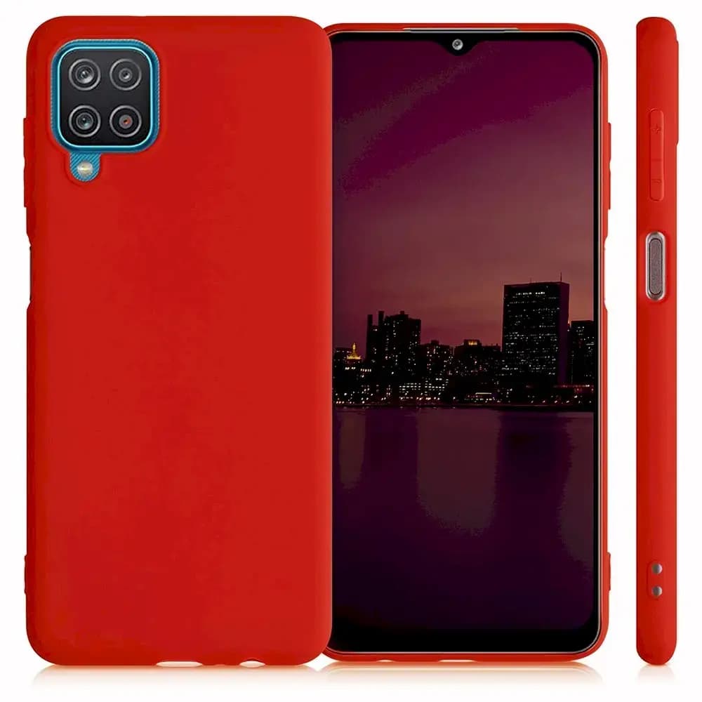 Fusion Elegance Fibre Protect Silicone telefoniümbris Samsung Galaxy A12, punane