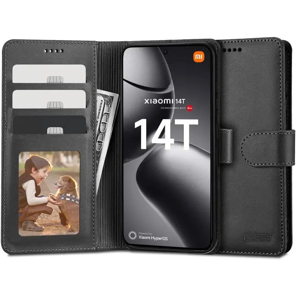 Чехол-книжка Tech-Protect для Xiaomi 14T, чёрный