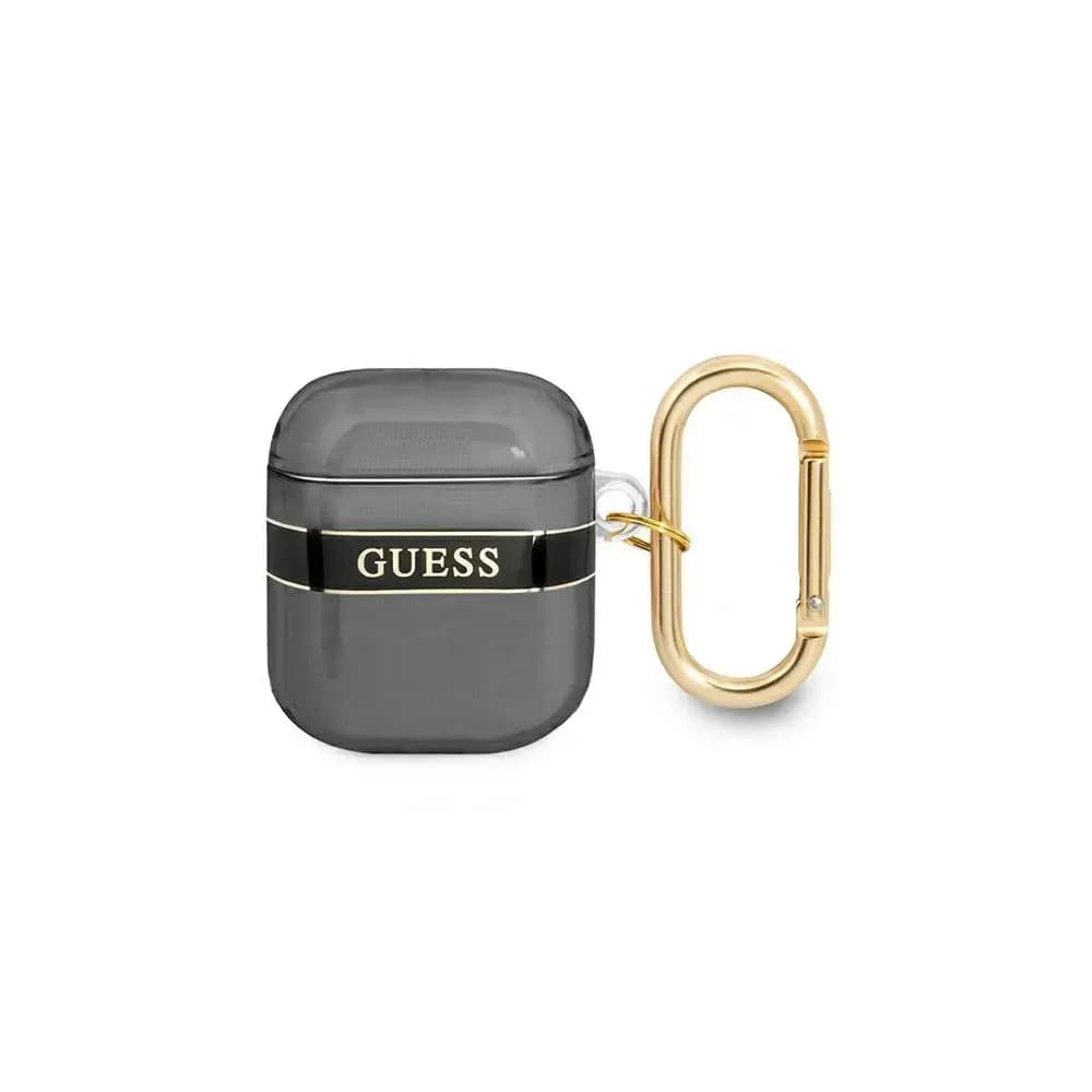 Guess Printed Stripe TPU case for AirPods 1–2, black