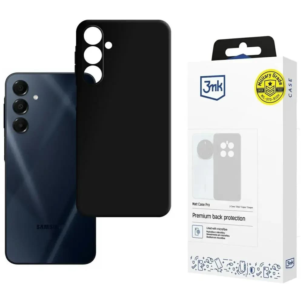3MK Matt Case Pro phone case for Samsung Galaxy A16 4G, black