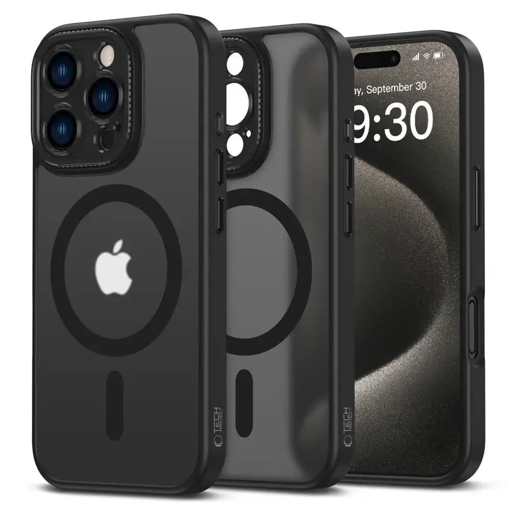 Чехол TECH-PROTECT MAGCAM с MagSafe для iPhone 16 Pro Max, чёрный