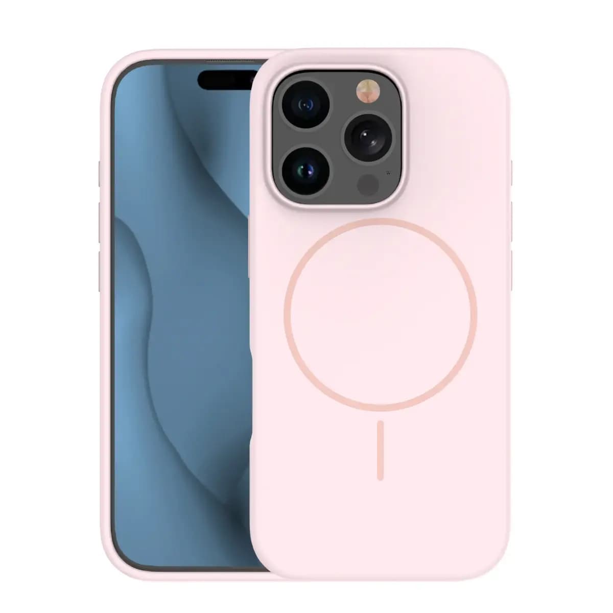 Чехол Fusion Silicone Thin с MagSafe для iPhone 16 Pro Max, розовый