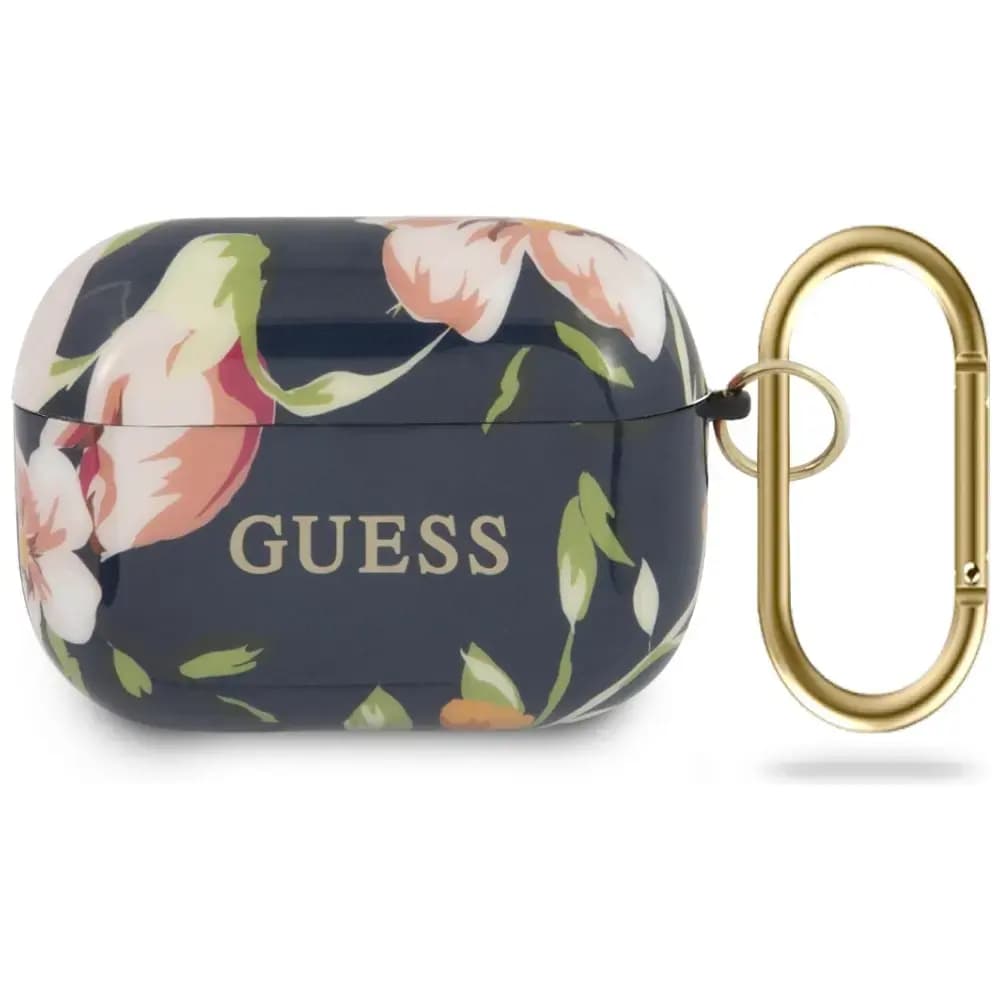 Guess GUACAPTPUBKFL03 N.3 Flower TPU case for AirPods Pro, blue