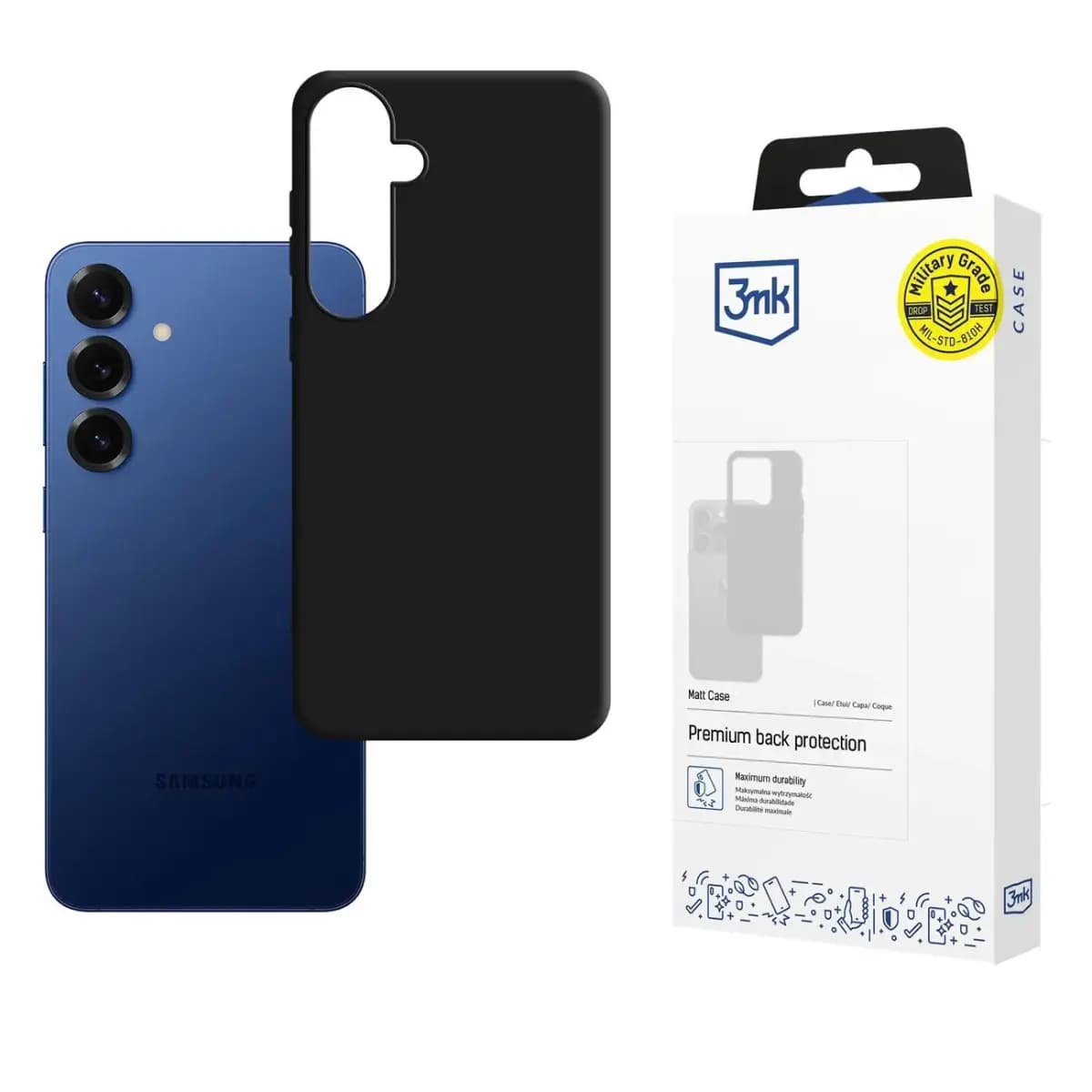 3mk Matt telefoniümbris Samsung Galaxy S25 FE matte, must