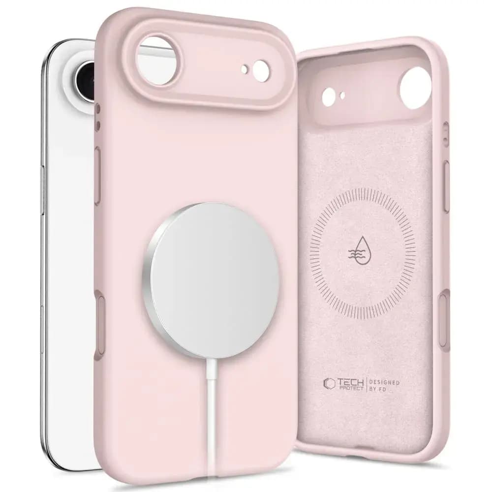 Чехол TECH-PROTECT Silicone с MagSafe для iPhone 17 Air, розовый