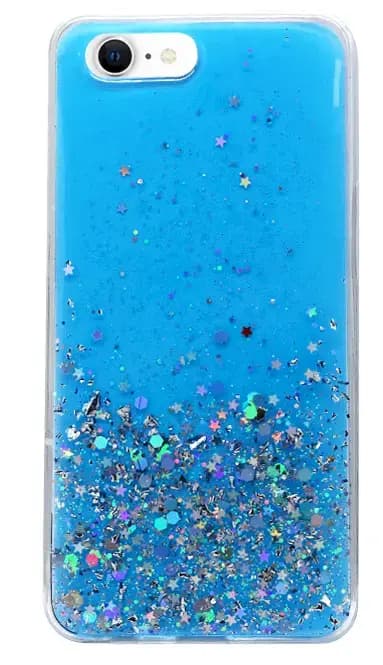 Fusion Glue Glitter phone case for iPhone 12 Mini, blue