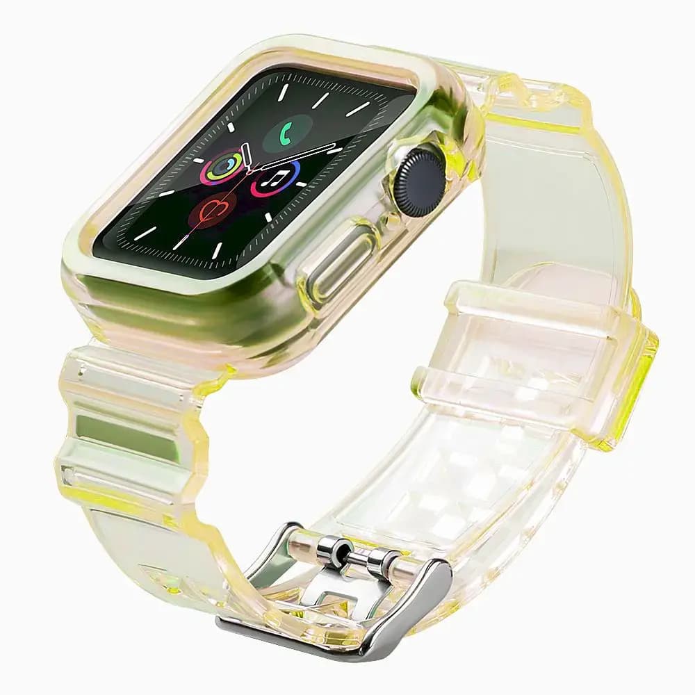 Fusion Light Set silikoonist kellarihm Apple Watch 42/44/45 mm, kollane