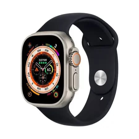 Fusion silicone watch strap for Apple Watch 42/44/45/49 mm, black