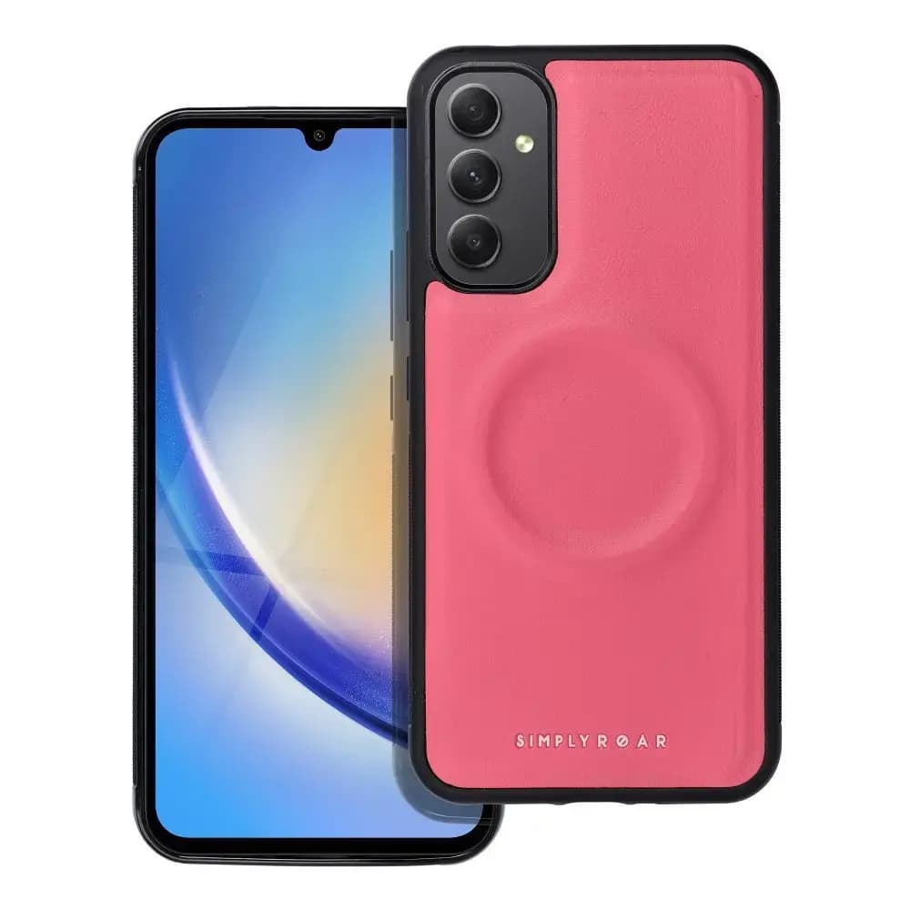 Roar Mag Morning phone case with MagSafe for Samsung Galaxy A34, pink