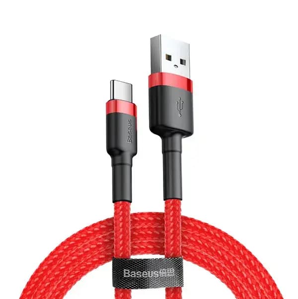 Baseus Cafule USB-A to USB-C cable, 10 W, 3 m, red