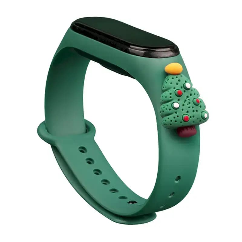 Fusion Xmas Christmas Tree 2 silicone watch strap for Xiaomi Mi Band 3/4, green