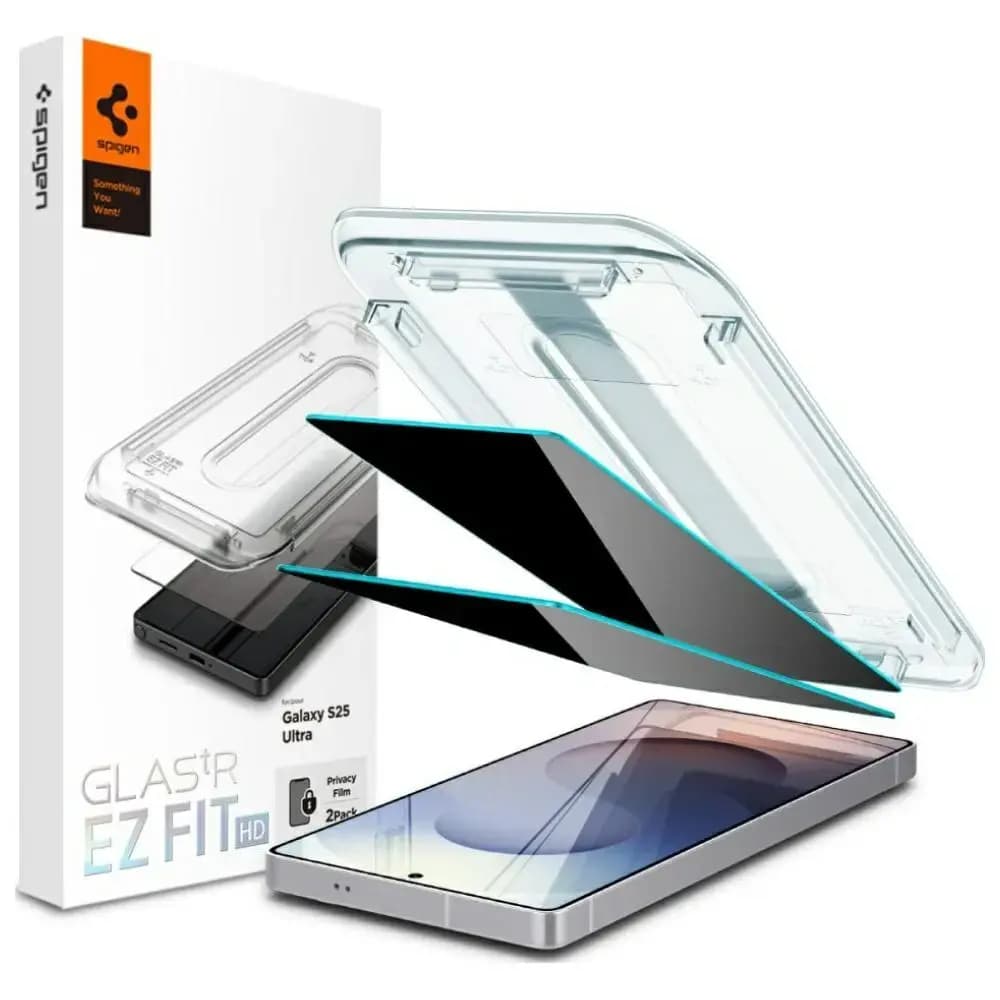 Spigen Glas.TR EZ FIT HD privacy tempered glass for Samsung Galaxy S25 Ultra