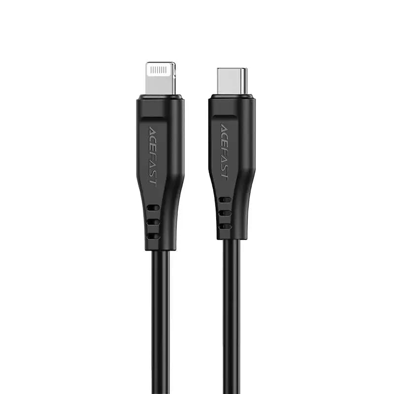 Acefast C3-01 USB-C – Lightning kaabel 30 W, 1,2 m, must