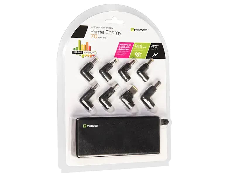 Tracer Prime Energy universal laptop charger 70 W, 16–20 V