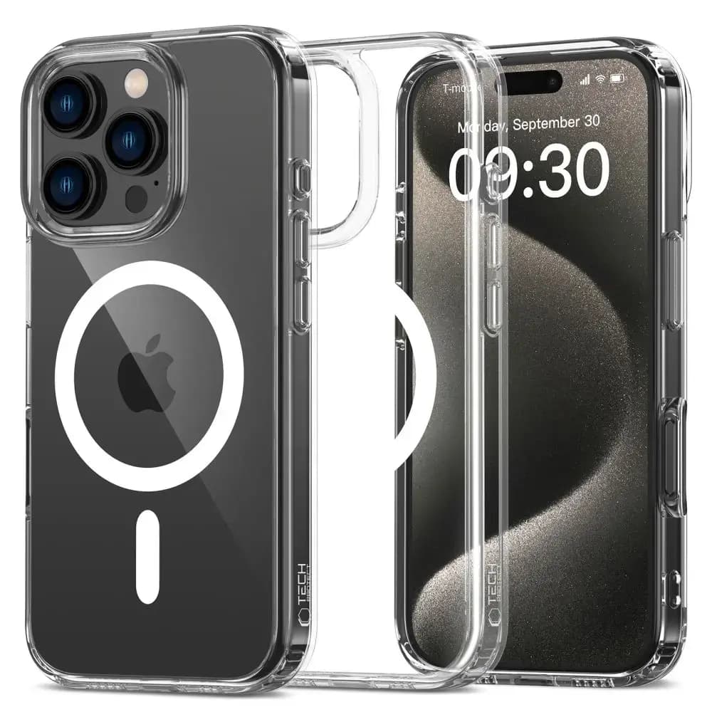 TECH-PROTECT Flexair Hybrid MagSafe telefoniümbris iPhone 16 Pro Max, läbipaistev