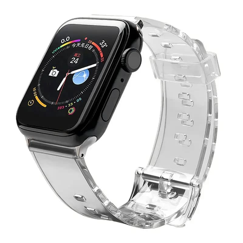 Fusion Light silicone watch strap for Apple Watch 42/44/45 mm, black