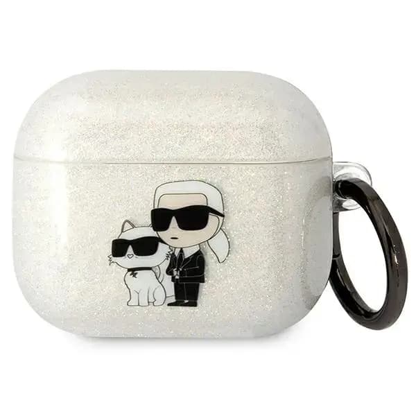Karl Lagerfeld 3D Logo NFT Karl and Choupette TPU case for AirPods 3, white