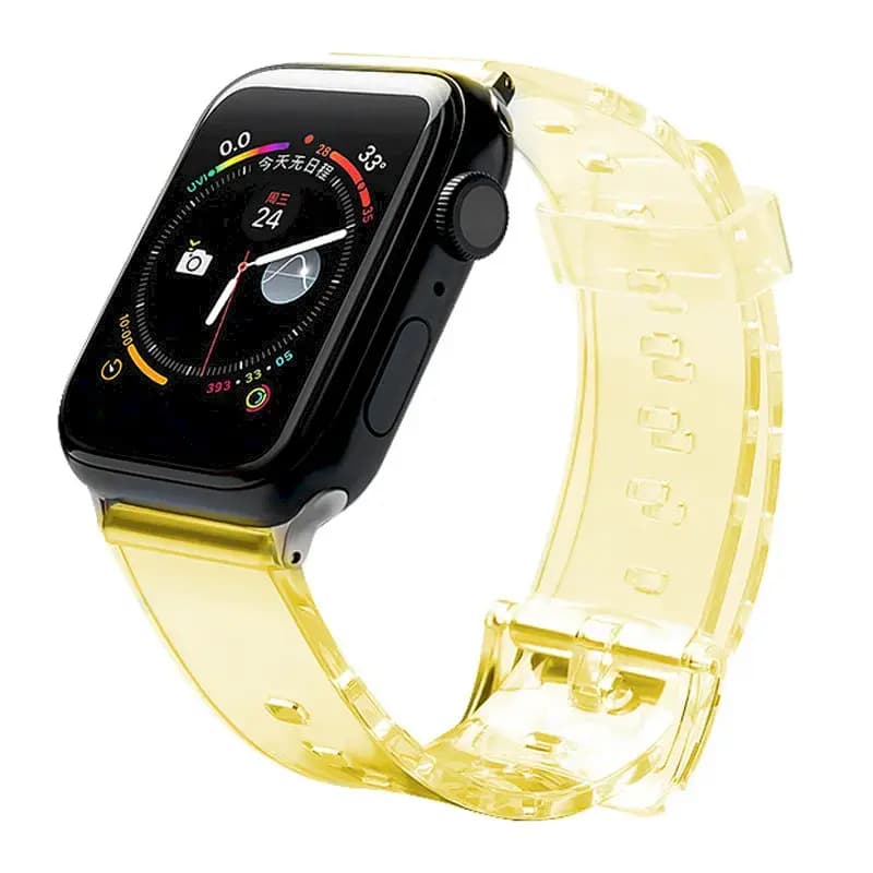 Fusion Light silicone watch strap for Apple Watch 42/44/45 mm, yellow