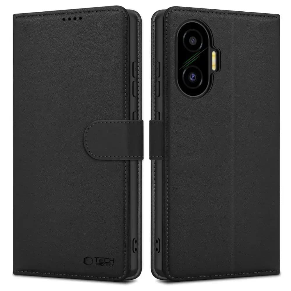 Tech-Protect Wallet book case for Poco F7, black
